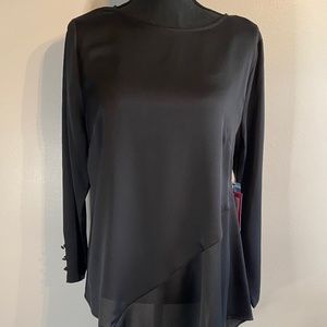 Beautiful Black asymmetrical Vince Blouse
